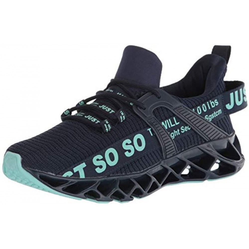Men's Athletic Walking Blade Running Tennis Shoes Fashion Sneakers Dark Blue